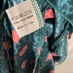 Queen B Maternity London Polka‎ Dot Satin Maxi Dress Teal Red Ruffle Hem Size 16 Green Photo 13