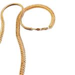 24KT Gold Herringbone 16” Necklace Gold Clasp 1/4 Wide Vintage Photo 5
