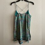 Maeve Anthropologie Meret Green Paisley Silk Tunic Top 6 Photo 5