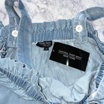 Central Park West New Removable Strap Off Shoulder Chambray Tank Top Blue Photo 13