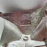 BSK Silver Tone Textured Metal Star Flower Pin Brooch Space Age Vintage Jewelry Photo 3