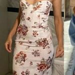 H&M Brock collection x brocade corset white floral rose strappy bodycon dress S Photo 1