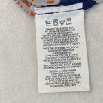 CAbi  Paisley Blouse Sleeveless Ruffle Trim Sheer‎ Top Blue Orange Size M Photo 7