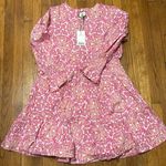 Tuckernuck Pink and Orange Block Print Kenzo Dress Large cotton NEW Photo 1