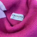 First Love  Turtleneck Colorblock Slouchy Soft Knit Pink Lavender Sweater 3X New Photo 7