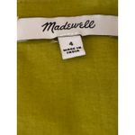 Madewell  Annamarie Yellow Green Striped Short Puff Sleeve Mini A-Line Dress Sz 4 Photo 2