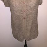 Kenar  tan half button short sleeve cardigan sweater Photo 2