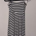 Forever 21  Black and White Striped A Line Stretch Skater Dress Tie Straps Photo 3