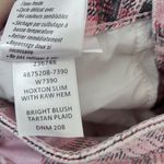 Paige Hoxton Bright Blush Tartan Plaid Slim Jeans 27 Raw Hem Photo 4