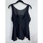 Vintage Roaman's Black Aztec Embroidered Skirted One Piece Swim Dress Size 20W Photo 3