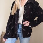 Vintage Paisley Faux Suede Button Up Collared Shirt in Chocolate Brown/Rust/Charcoal Size XL Photo 0