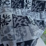 Vintage 60s Goldworm knit abstract print black and silver dress Size M Photo 12