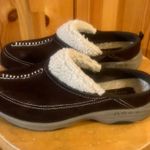 Easy Spirit Estravelwind 7.5M Slip On Clogs Mules Brown Suede Leather Sherpa Photo 0