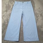 Maeve Pants Womens 34 Blue The Colette Wide Leg High Rise Stretchy Classic Photo 0