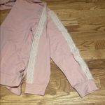 Pink Relaxed Long Sleeve Hoodie with Contrasting Panels Size L Photo 2