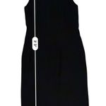 Giorgio Armani Dress Wool Blend Black Sleeveless Sheath Knee Length Sz 40 (4 US) Photo 8