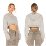 Free People  Movement Gray Where I'm At‎ Cropped Hoodie Size XS Photo 1