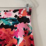 Silhouette NYC Bright Multi Color Knee Length Floral Print Circle Skirt Size L Photo 2