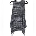 NY&C women’s size medium tank shark bite hem split sides black and white design Photo 3