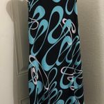Blue black sleeveless 2000s aline shift dress retro vibe Measurement in pics Size M Photo 1