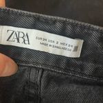 ZARA  High Waisted Black Denim Shorts Photo 5