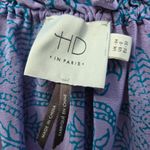HD in Paris Anthropologie  Panorama Purple Palm Print Blouse 100% Silk 4 Photo 4