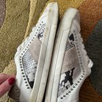 ZARA White Cream Snakeskin Faux Suede Studded Sneakers Women’s Size US 5 1/2 Photo 4