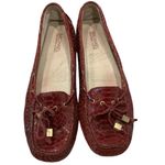 Michael Kors  red snakeskin bow driving loafers moccasins slip on shoes size 8.5 Photo 1