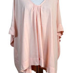 The Odells Top Womens Medium Pink Oversized Relaxed Fit V Photo 0