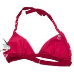 Tyr. Womens Catalina Reversible Bikini Swim Top Halter Bra Plaid Pink Red M Photo 1