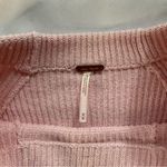 Free People  Size M Too Good Pink Knit Pullover Mock Neck Sweater Ballet Preppy Photo 6