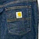 Carhartt ‎ Womens Cropped Jeans Size 18P Mid Rise Dark Wash Casual Relaxed Denim Photo 5