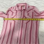 Wrangler  Size M pink and White Striped Casual Button-Up Shirt western farmhouse Photo 8