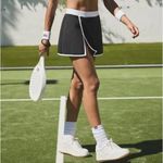 Alo Yoga Alo Airbrush Streamlined Skirt Black White Slit Sports Tennis Athletic Skort L Photo 2