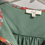 easel Smocked Chiffon Layer Dress - Mint/Tangerine Photo 3