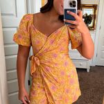 Lush Clothing Yellow Floral Romper Photo 0