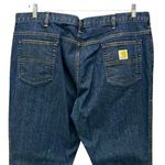 Carhartt ‎ Womens Cropped Jeans Size 18P Mid Rise Dark Wash Casual Relaxed Denim Photo 3