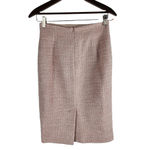Max Mara NEW Tweed Metallic Virgin Wool Suit Skirt Pink Size 4 Photo 3