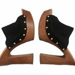 Wild Diva Open Toe High Block Heels Slip On Mules Black 5.5 Photo 1