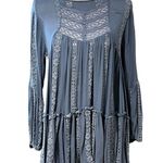 Free People Womens Boho Lace Eyelet Tunic Top Dress XS Coachella Fairy Western Photo 0