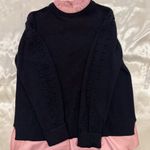 Ted Baker  Lissiah Wool Layered Sweater Mock Neck Navy Blue Pink Small Preppy Photo 12