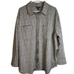 Athleta  Women's Textured Shirt Jacket Size XL Black White Long Sleeves 882490‎ Photo 2