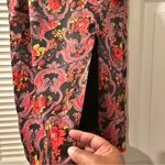 Modcloth  Baroque Floral Satin Pencil Skirt M Knee Slit Romantic Dark Academia Photo 3