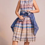 Caslon  Multicolor Nichole‎ Plaid Button Midi Dress size XXL Photo 0