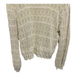 Current Air  Mesh Boatneck Sweater Beige Knit Pullover Sweater Coverup Sheer M Photo 2