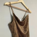 Sincerely Jules Silky Spaghetti Strap Animal Print Bodysuit Size Small Tan Photo 1