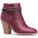 ShoeDazzle SASHANNA Bootie in Burgundy 8.5 Red Photo 0