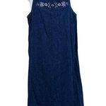 American Vintage Vintage Y2K Denim Floral Midi Dress Size 8 Fairycore Whimsical Early 2000s Photo 0