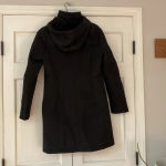 BCBGeneration  Black Quilted Silver Hardware Lined‎ Parka Hooded Size XS Jacket Photo 6