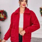 Tru Self  Chili Oil Fuzzy Woobie Collared Zip-Up Teddy Bear Jacket size Small Photo 1